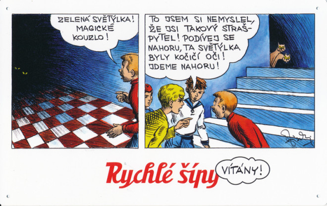 Magické kočičí kouzlo! - kovová cedulka