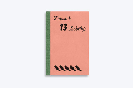 Zápisník 13 bobříků - obálka s pěti bobry