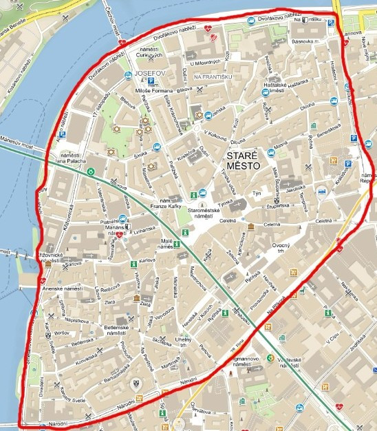 Mapa Praha